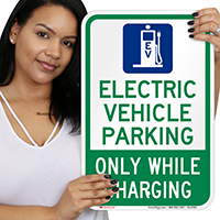 Electric Vehicle Parking While Charging Parking Signs