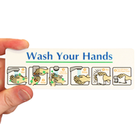 Diamond Plate Wash Your Hands Sign