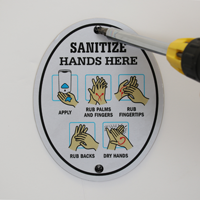 Sturdy Sanitize Hands Sign