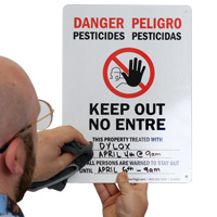 Pesticide Safety Sign