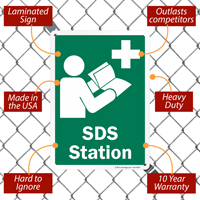 Safety Data Sheet (SDS) station signage