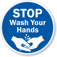 Floor Sign: Wash Your Hands