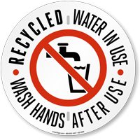 Recycled Water In Use Sign