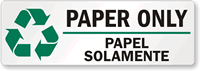 Paper Bilingual Recycling Label