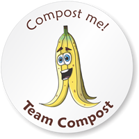 Pedro Banana Graphic, Team Compost Sticker