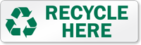 Recycle Here Label
