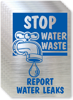 Stop Water Waste Label
