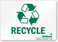 GoGreen Recycle (With Symbol) Sign