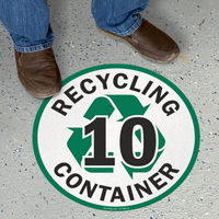 Recycling Container -10 Floor Sign