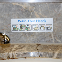 Handwashing station diamond plate sign