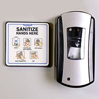 Stylish hands sanitization point