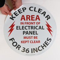 Safety sign kit for electrical panel marking
