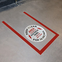 Electrical panel superior mark floor sign kit